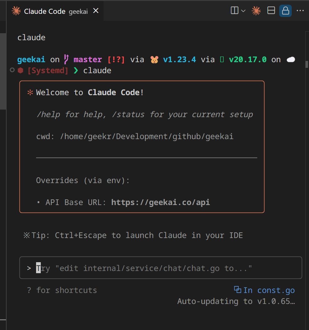 在 VSCode 中使用 Claude Code